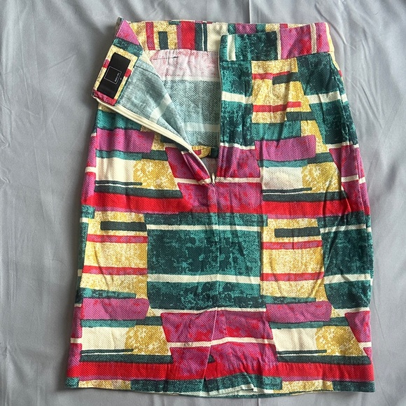 Dolce Vita Sorbet Colorful Geometric Patterned Skirt - Picture 3 of 4